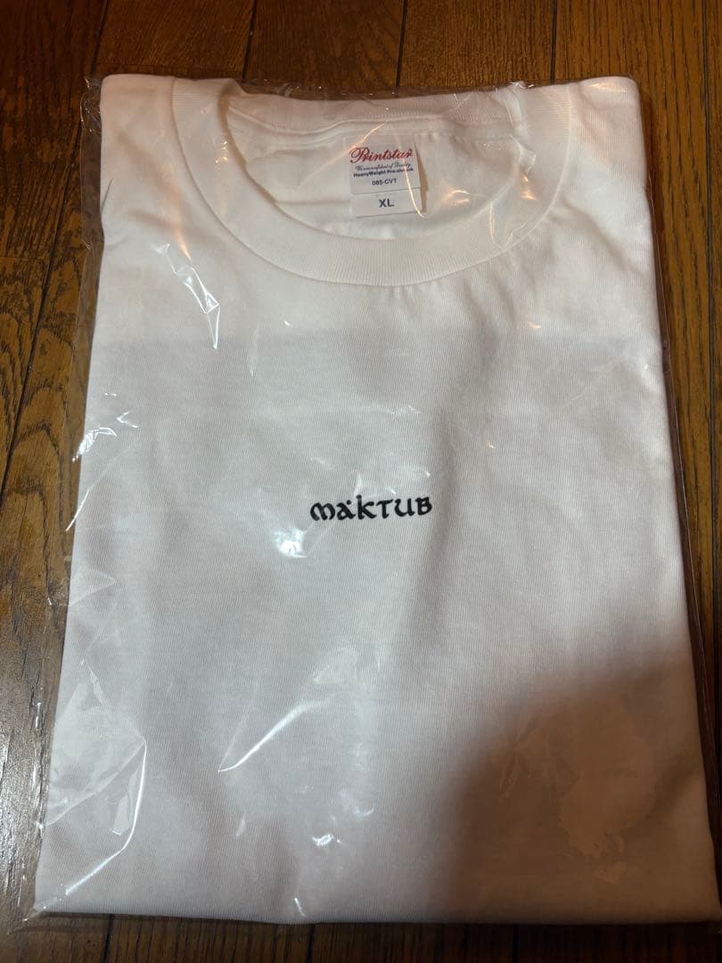 maktub ロゴ Tシャツ XL ホワイト　JJJ