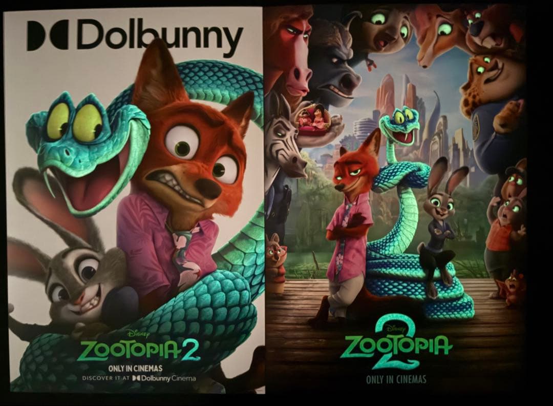 ディズニー ズートピア２ 台湾映画館限定　特典　A3夜行ポスター　2枚セット