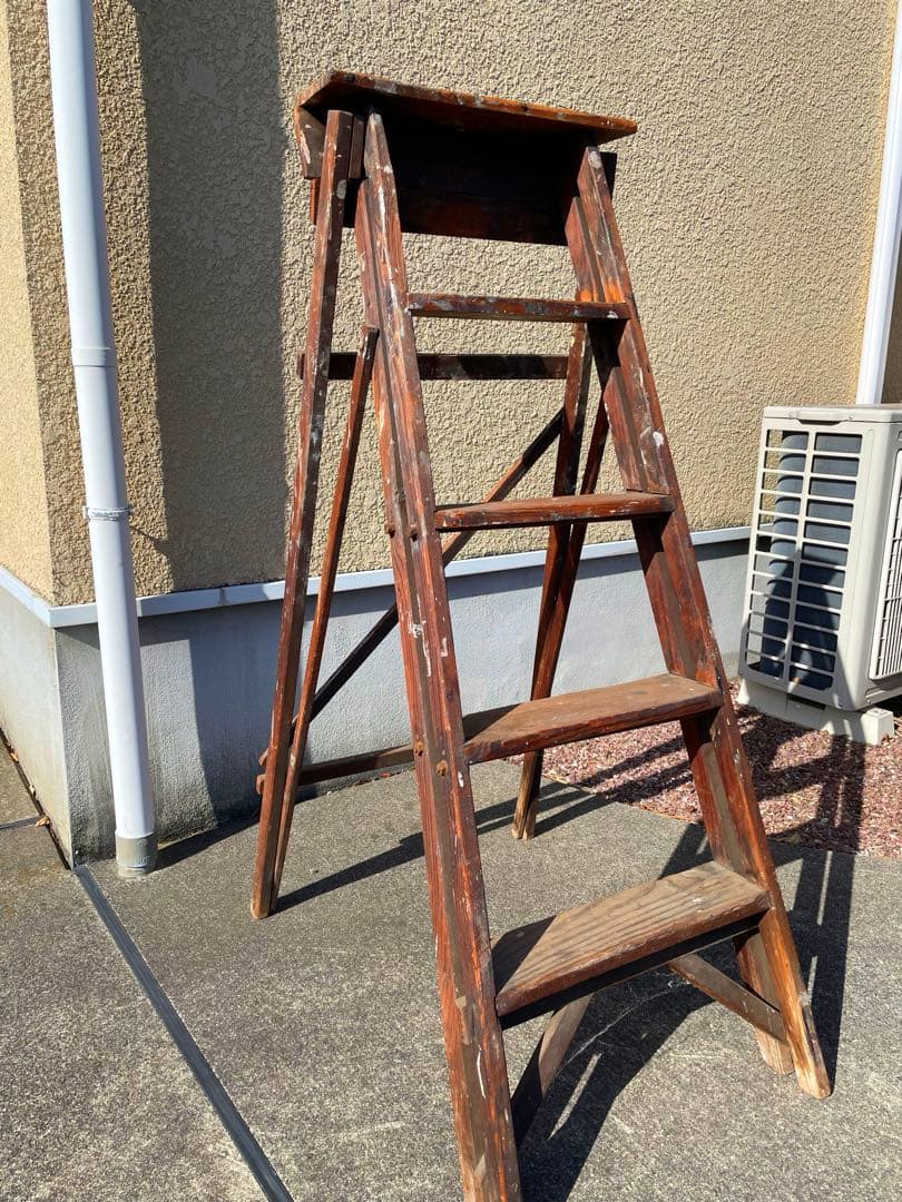 アンティーク　ラダー　脚立　店舗什器