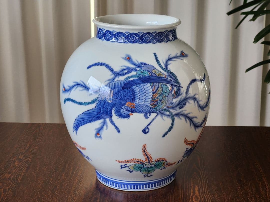 御庭焼　市川光春　伊万里焼　鍋島焼　有田焼　花瓶　フラワーベース