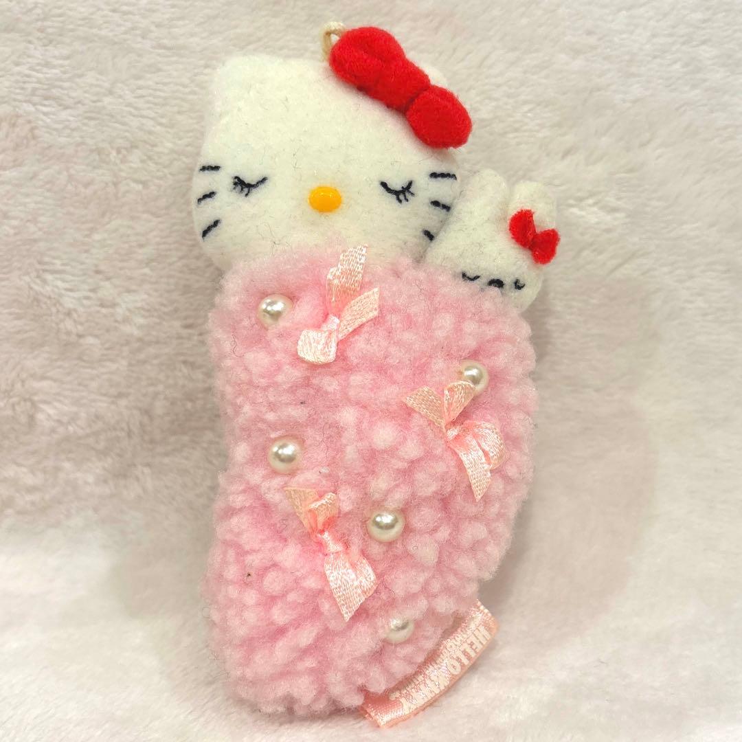 激レア　ご当地キティ ぬいぐるみキーホルダー　みのむし　平成レトロ 目とじ