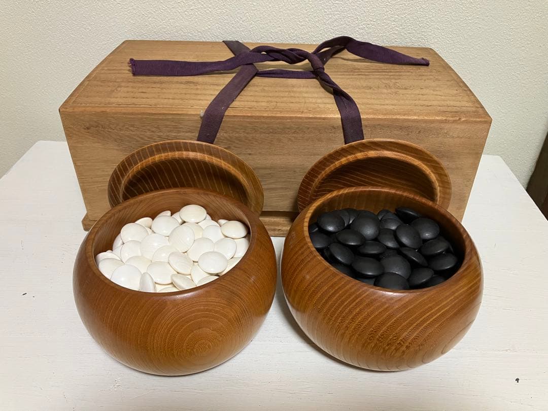 囲碁 碁石 中古品 桐箱