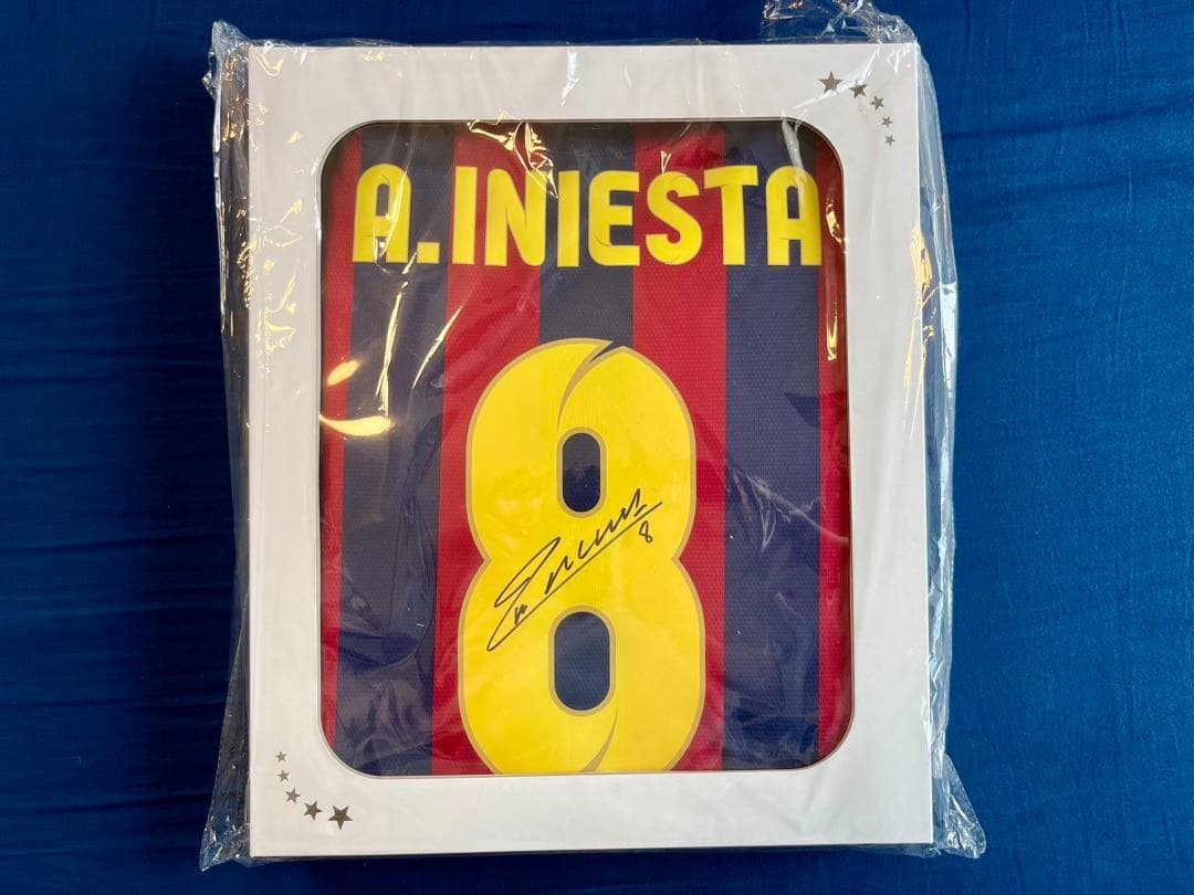 イニエスタ 直筆サイン バルセロナ ユニフォーム 証明書付き オーセンティック