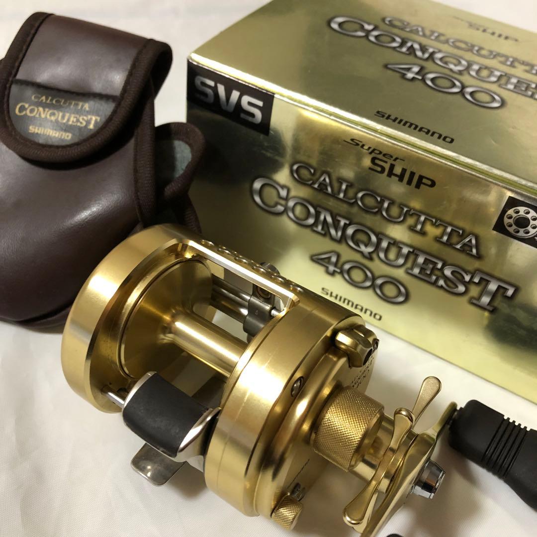 美品　SHIMANO シマノ　カルカッタコンクエスト400 RH444 リール