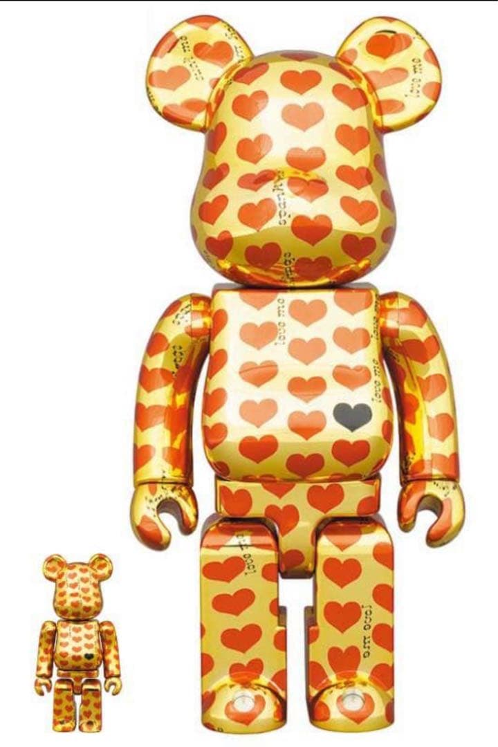 【新品】BE@RBRICK Gold Heart 100％ & 400セット