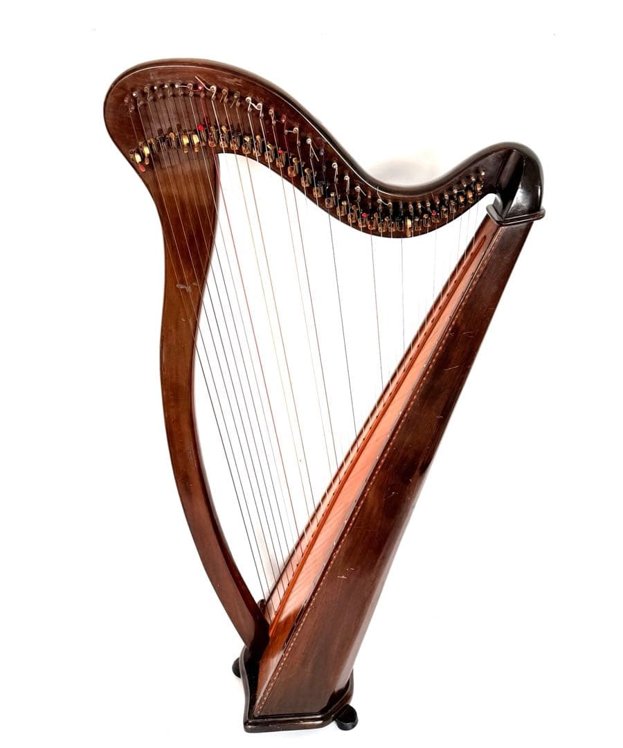 AOYAMA HARP 青山ハープ 34弦 フォークハープ 脚付き 予備弦多数