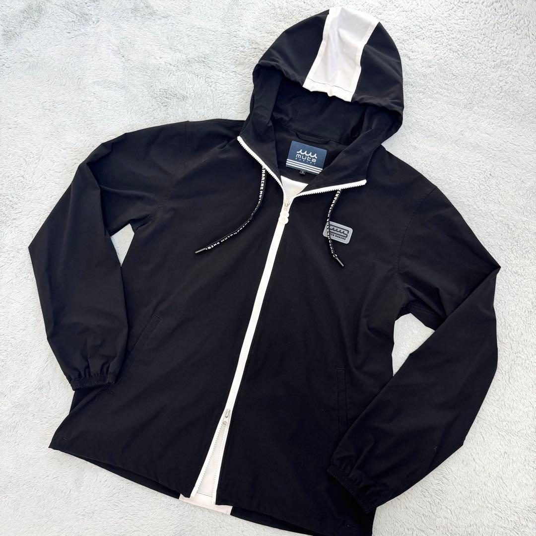 muta MARINE MOVEFIT ストレッチ ダブルジップ パーカー 黒