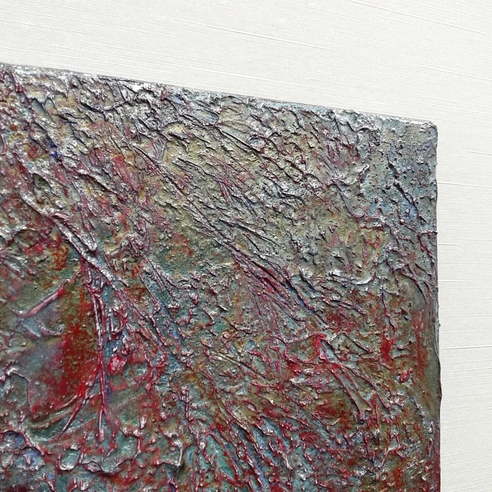 内野隆文　抽象画　絵画　F0号　アート作品　現代美術　キャンバス　真作