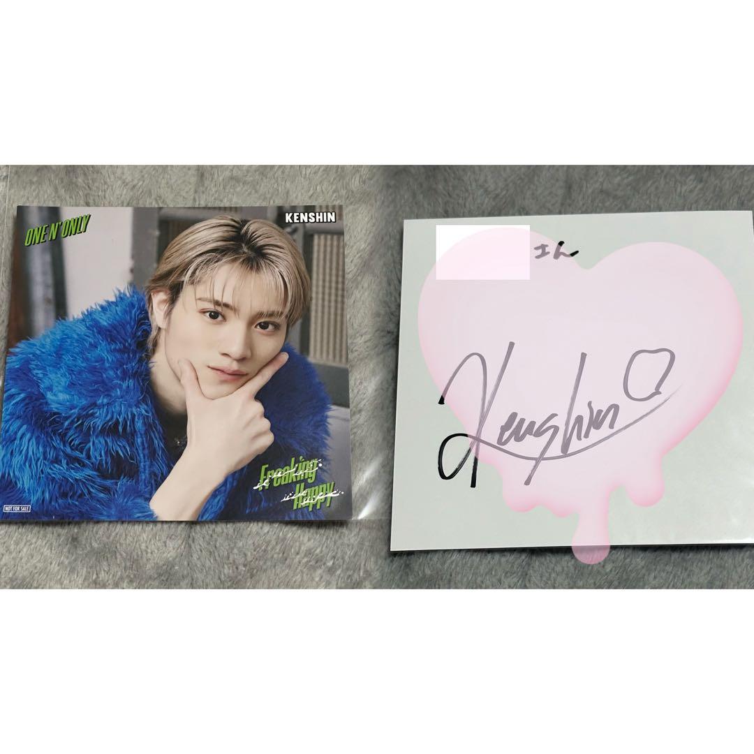 上村謙信 直筆サイン ポストカード freaking happy