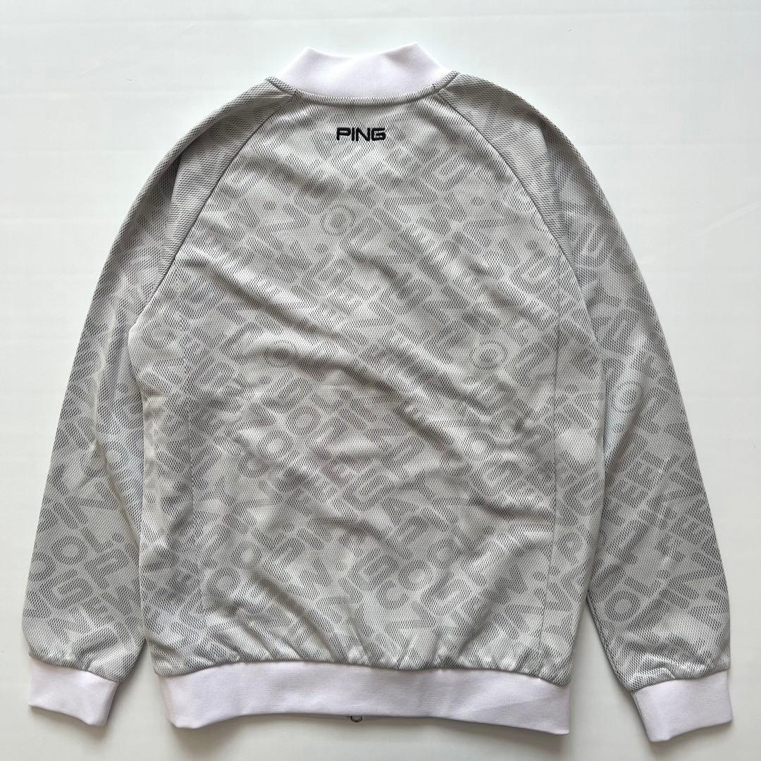 PING ピン　セットアップ　ロゴジャガード　ゴルフ　レディース　M 上下　白黒