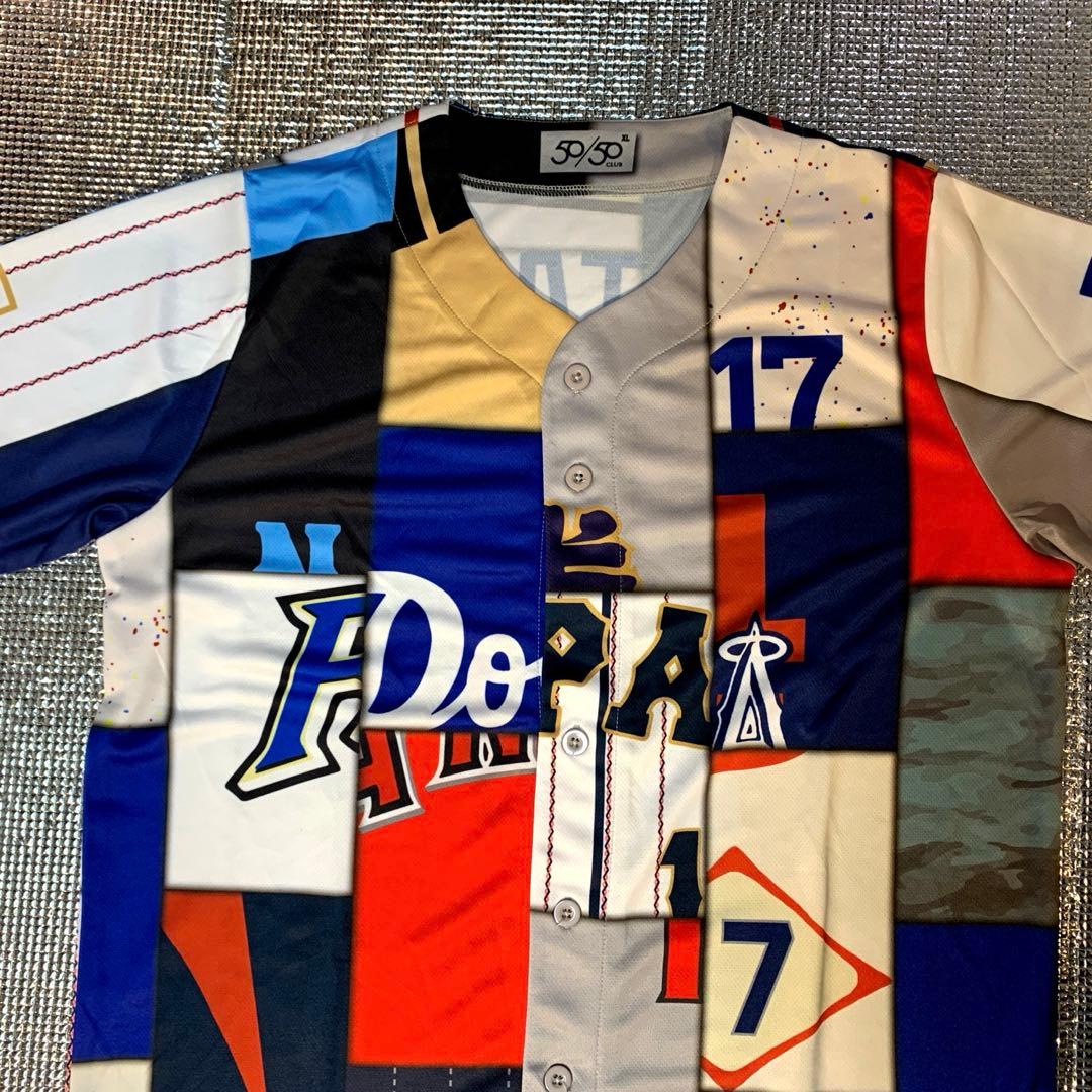 大谷翔平　プリントサイン付き歴代ミックスユニフォーム　50/50CLUB　非売品
