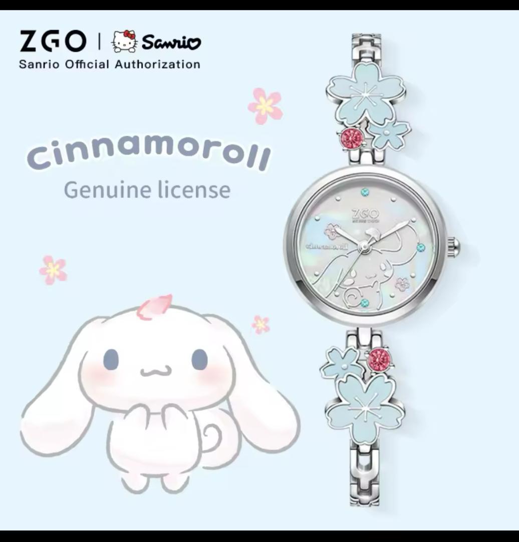 シナモンロール アナログ シルバーフラワー 腕時計 限定 海外 コラボ