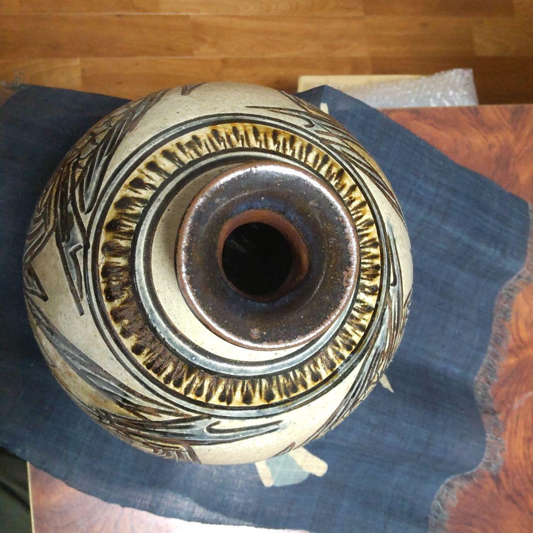 人間国宝「金城次郎 魚文花瓶」【大巾値下げ】