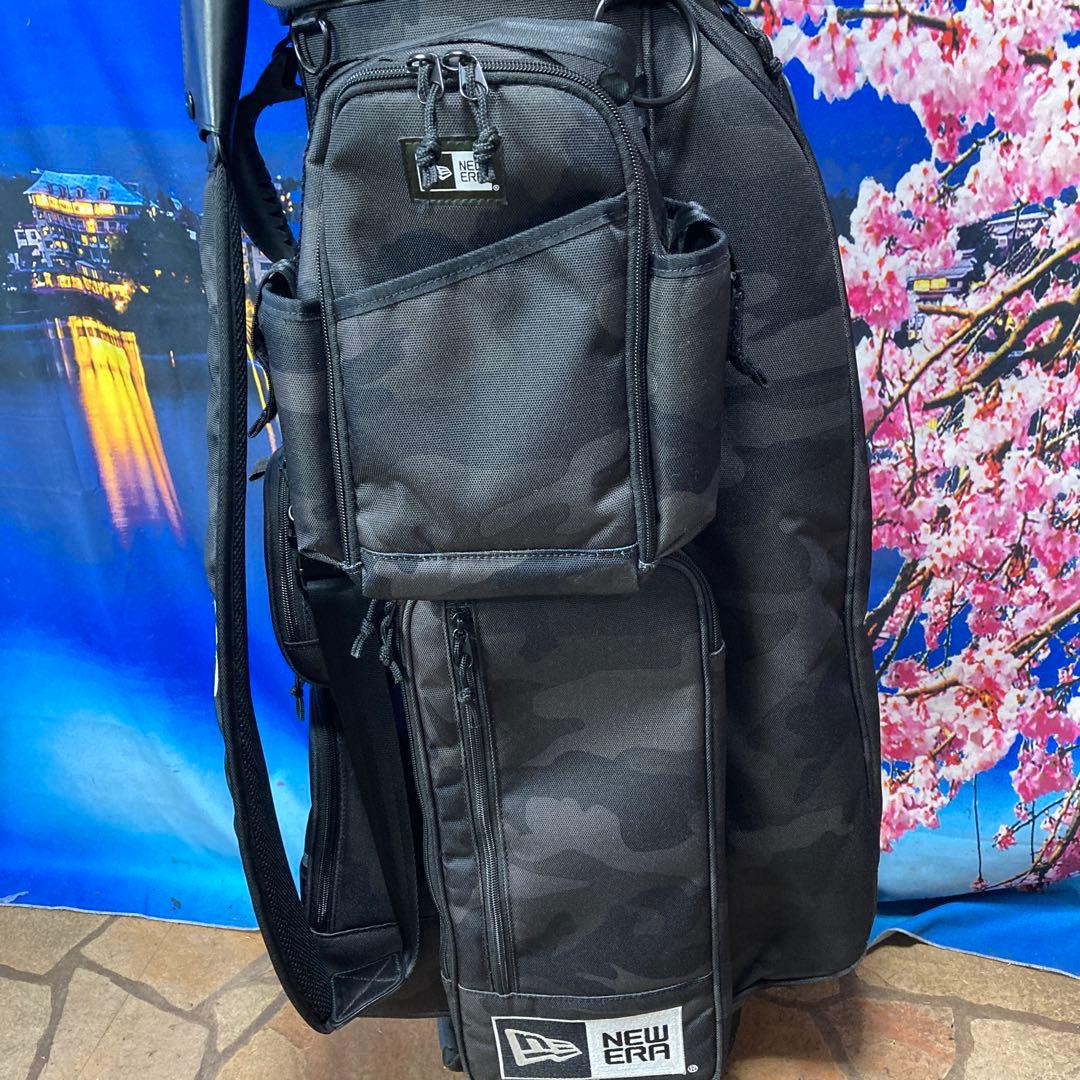 寶BU-1093 ［美品］NEWERA キャディバッグ ブラック 迷彩柄