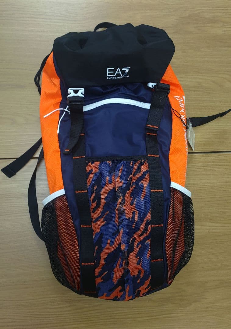 ヴィヴィ=ウエストエンド専用　EA7 バスケットボール用リュック オレンジ迷彩