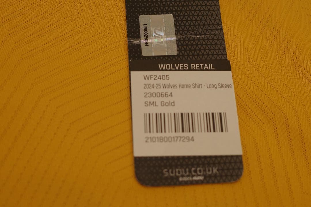 ウルヴァーハンプトン 長袖ユニフォーム 正規品