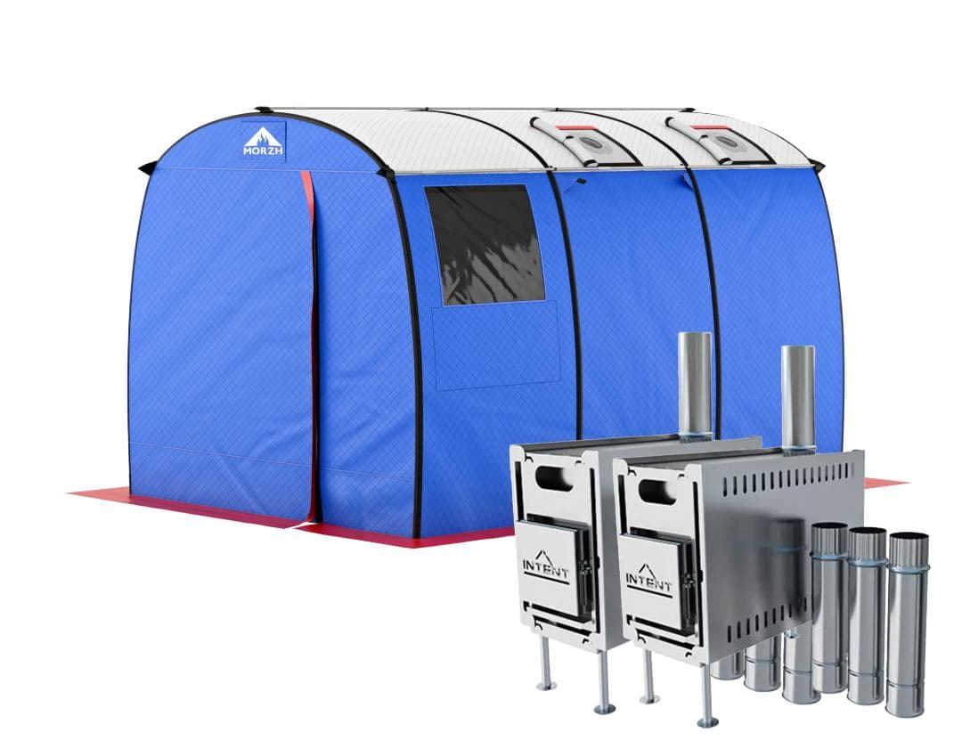 [MORZH] 3層式テントサウナ MAX & インテントサウナストーブ 2台