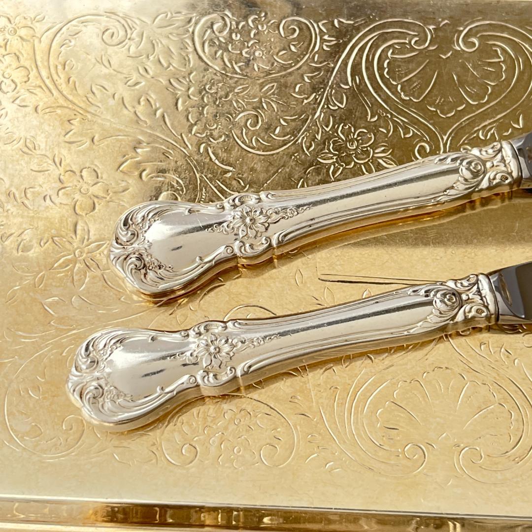 【TOWLE】 バターナイフ 2本【純銀ハンドル】　 OLD MASTER