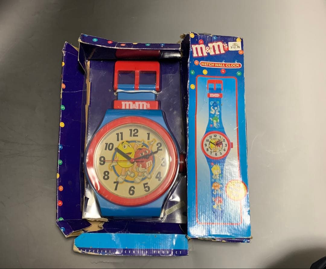 #124エムアンドエムズ　クロック　時計　アメトイ　ディスプレイ　サイン　M&M