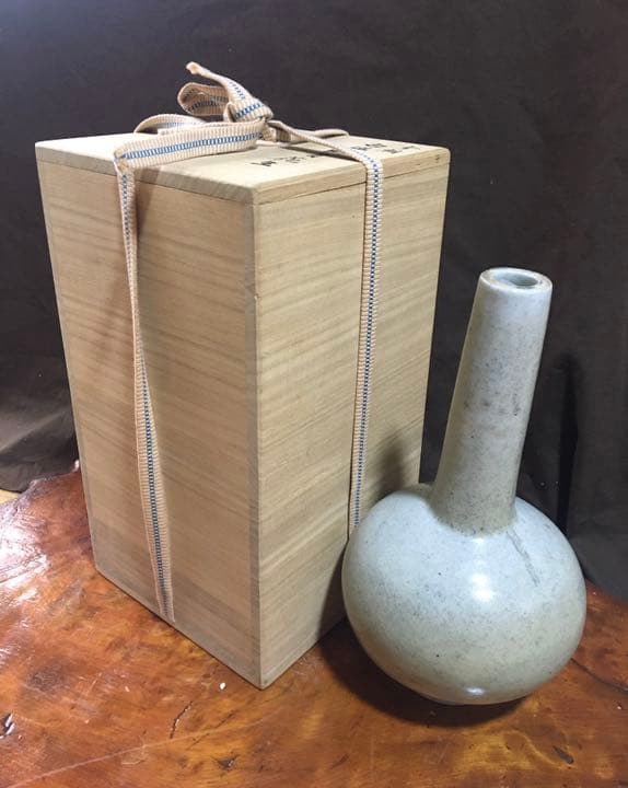 李朝 白磁鶴首花生