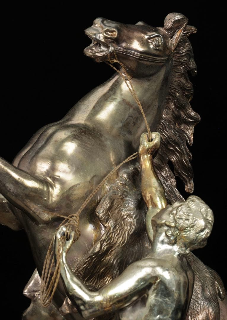 【西洋刻美術】フランス作家 金属彫刻像 『Marly horse マルリーの馬』