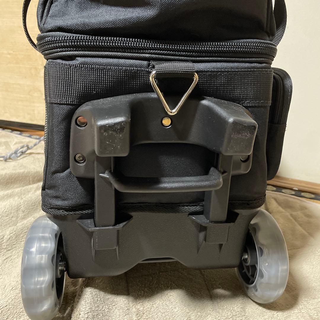 ABS ボウリングバッグ　2個用　キャリー付き　黒