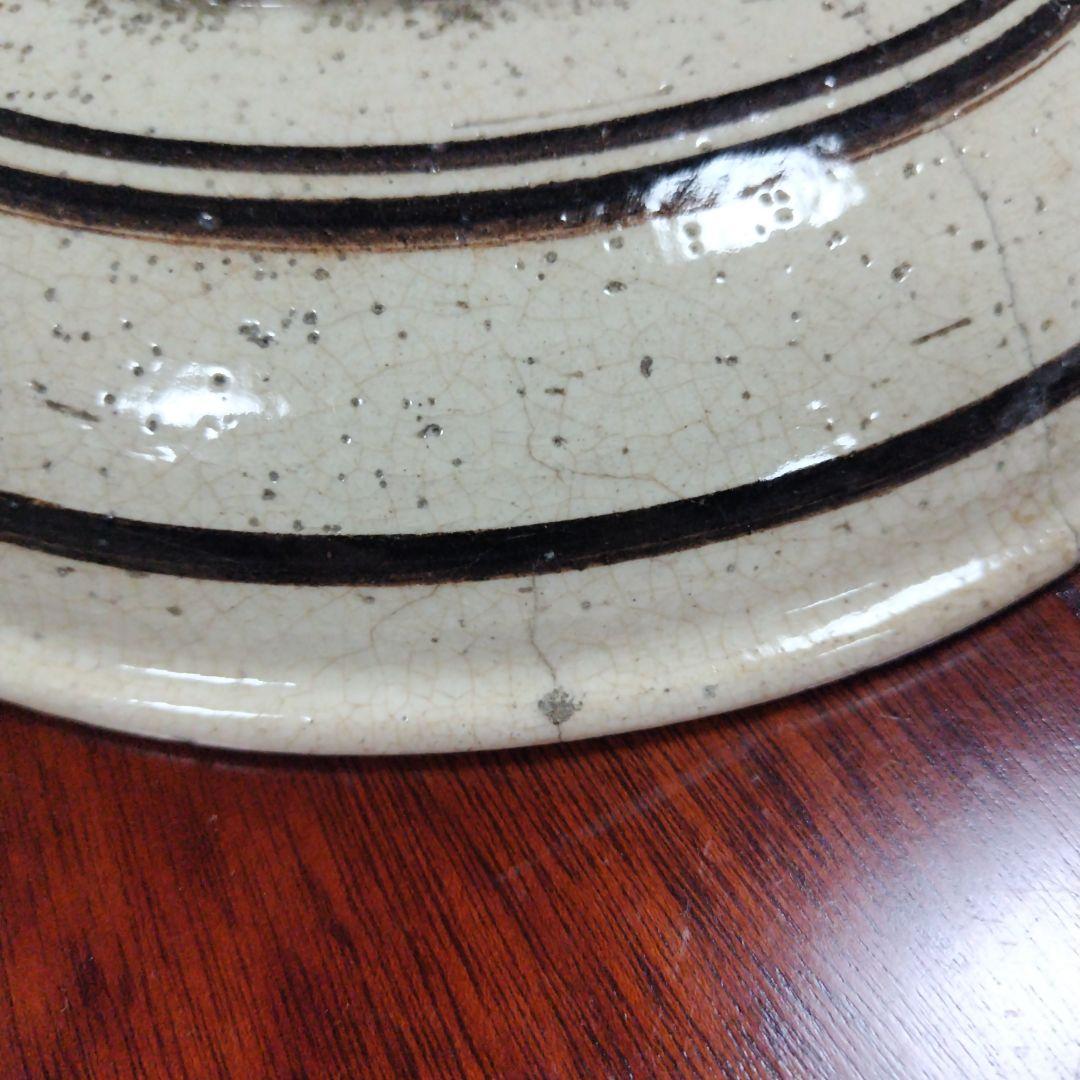 装飾陶器皿　桃山時代～江戸時代 唐津 古志野 絵志野 鳥絵 皿 瀬戸