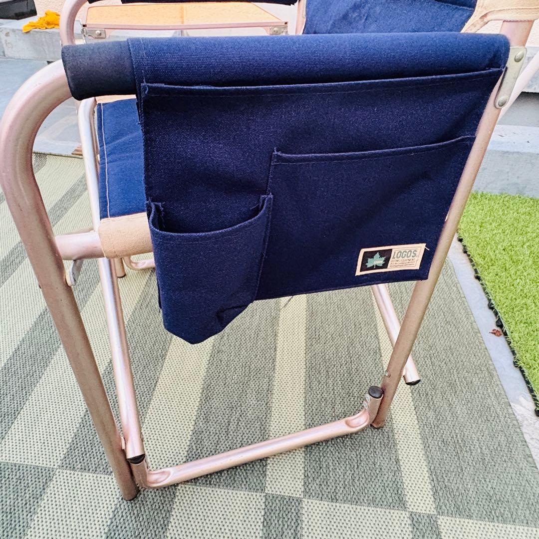 LOGOS アウトドアチェア 2セット テーブル付　ポケット　便利