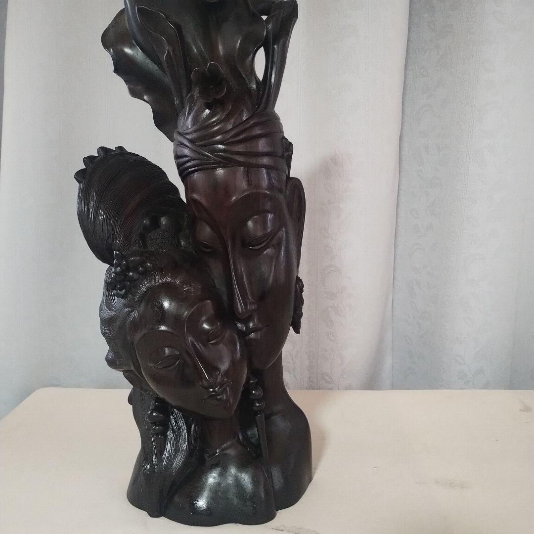 バリ島の伝統工芸品　黒檀バリ人形