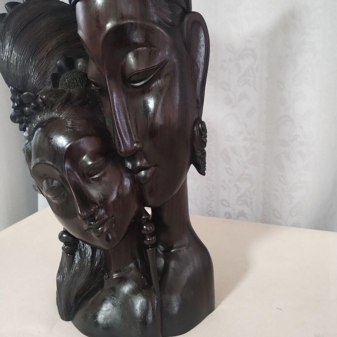 バリ島の伝統工芸品　黒檀バリ人形