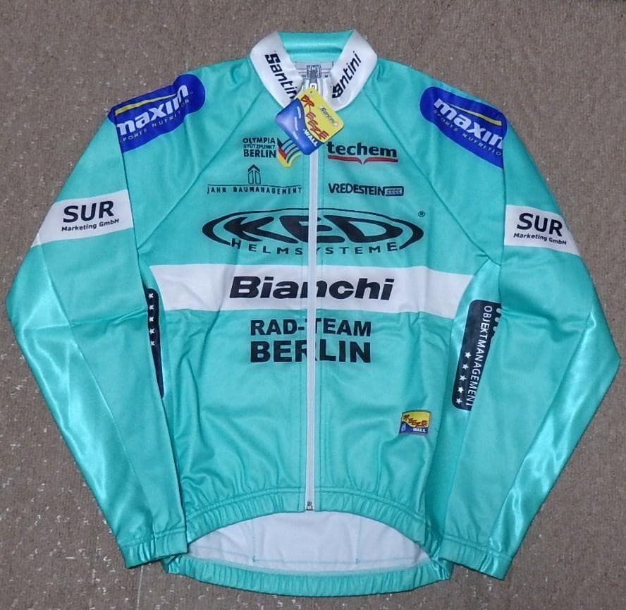 新品　ビアンキ　ウィンタージャケット　Mサイズ　Santini社製