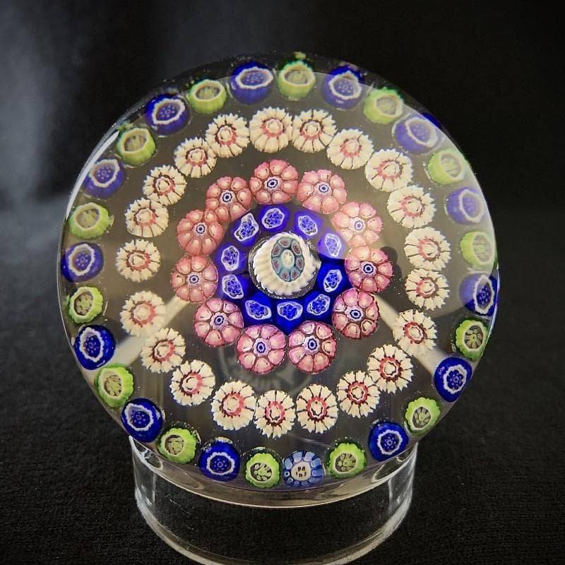 1982バカラ クリスタル ペーパーウェイト 千の花 ミルフィオリ