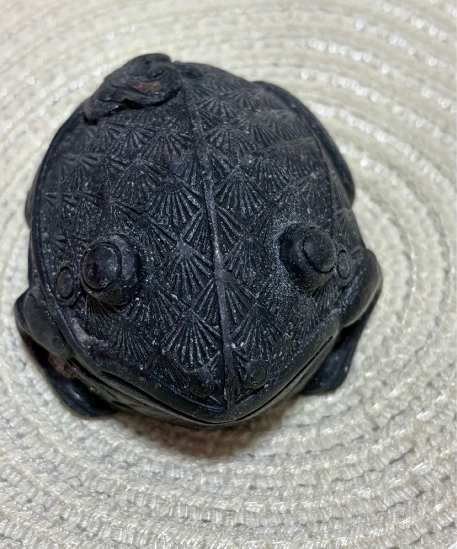 大明善徳関地　カエル　骨董品　置物　昭和レトロ