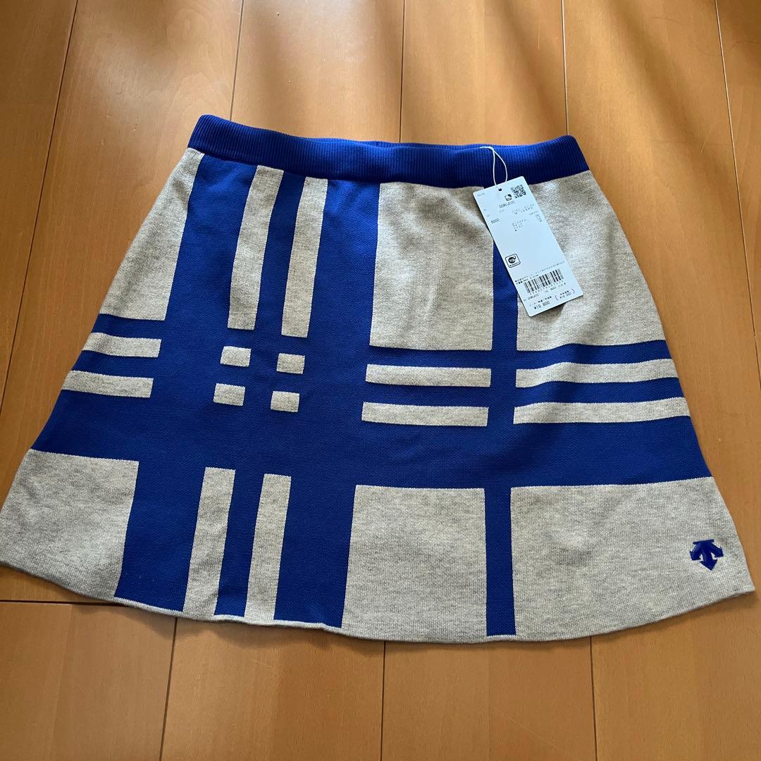 デサント　ゴルフ　スカート　チェック　ニット