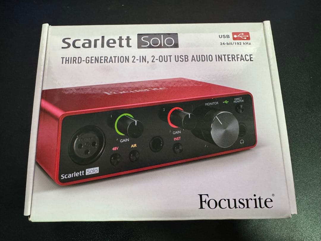 DTM・DAW Focusrite Scarlett solo 3rd gen