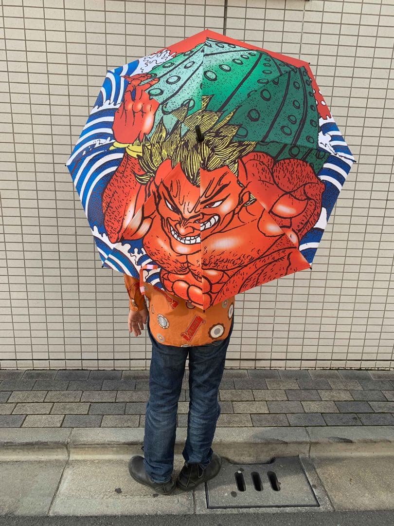 【希少品】刃牙　侠客立ち　雨傘 CF限定カラーリング