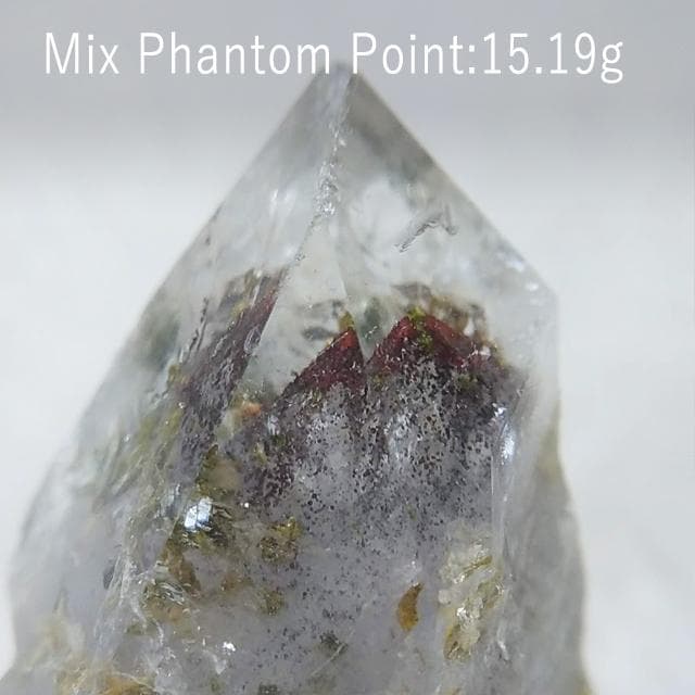 15.19g　幽霊水晶　共生鉱物　鉱物標本　水晶　ファントム水晶