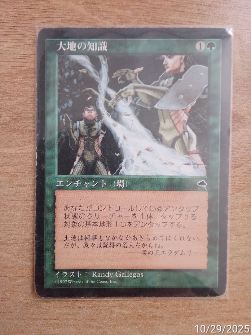 大地の知識 エンチャントカード