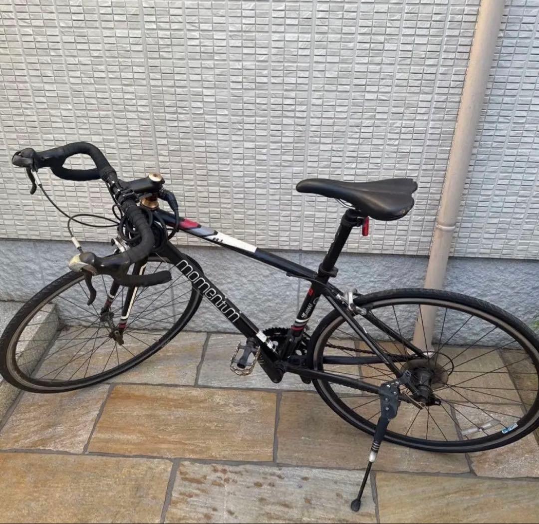 momentum アルミフレーム ロードバイク 7段変速 ブラック 引き取り限定