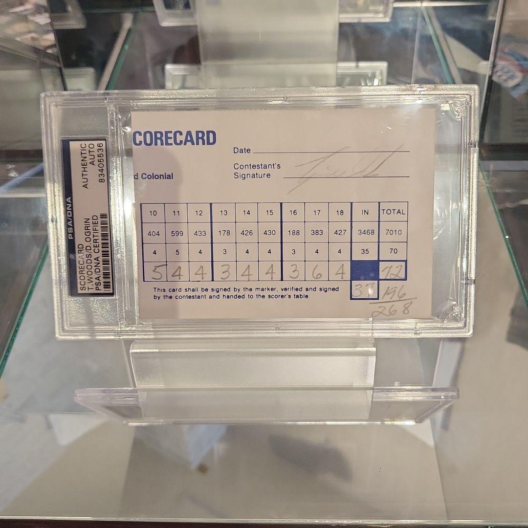 タイガーウッズ直筆サインスコアカード