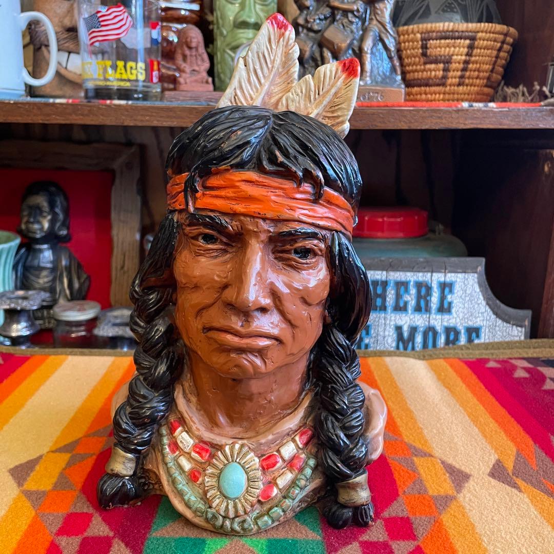 希少レア！60's ネイティブアメリカン像　USAアンティークナバホ族アリゾナ州