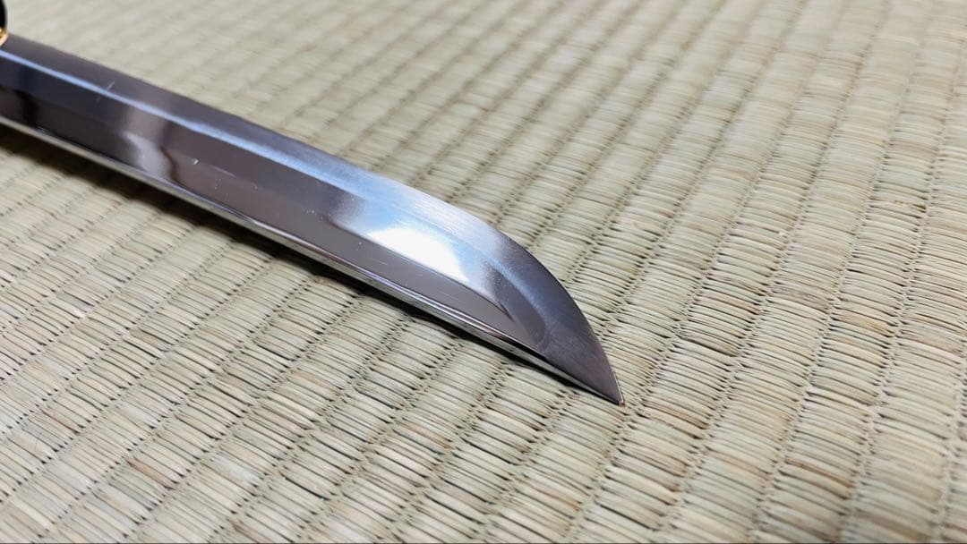 模造刀 拵え 短刀 二重刃文 御守刀 出鮫柄 儀礼刀 居合刀 251012-2