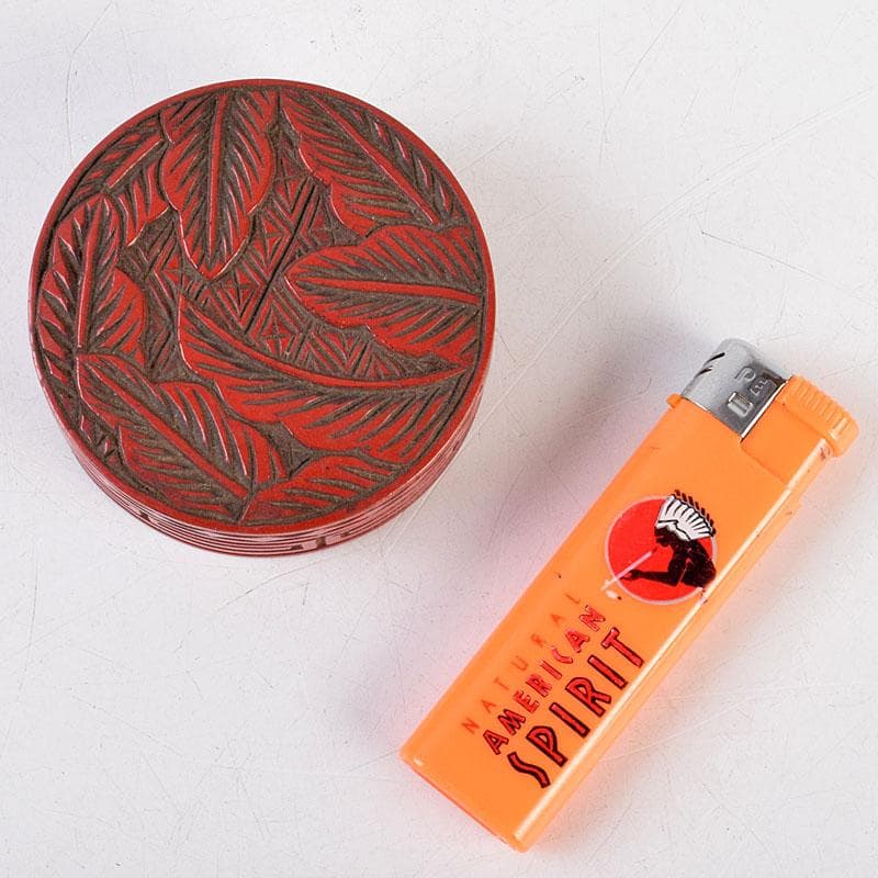 茶道具　漆塗　堆朱香合　仕覆付　C　8668