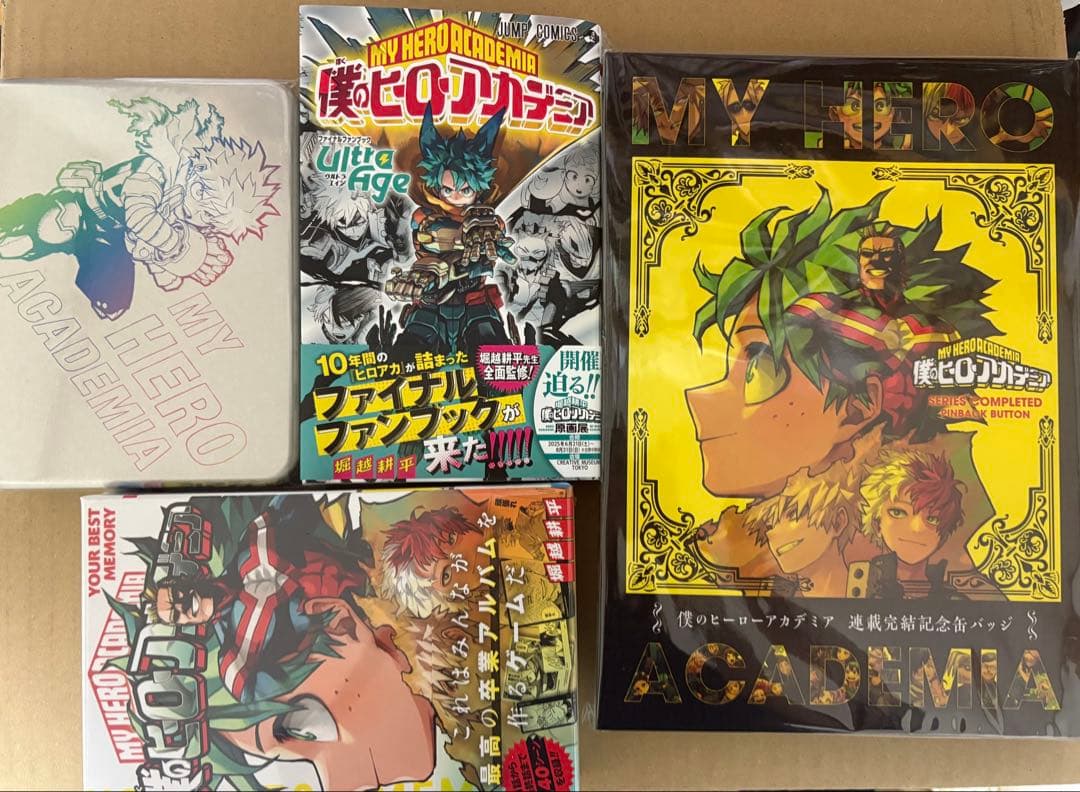 ヒロアカ まとめ売り ボドゲ 缶入りポスカ 缶バッジセット ファイナルブック