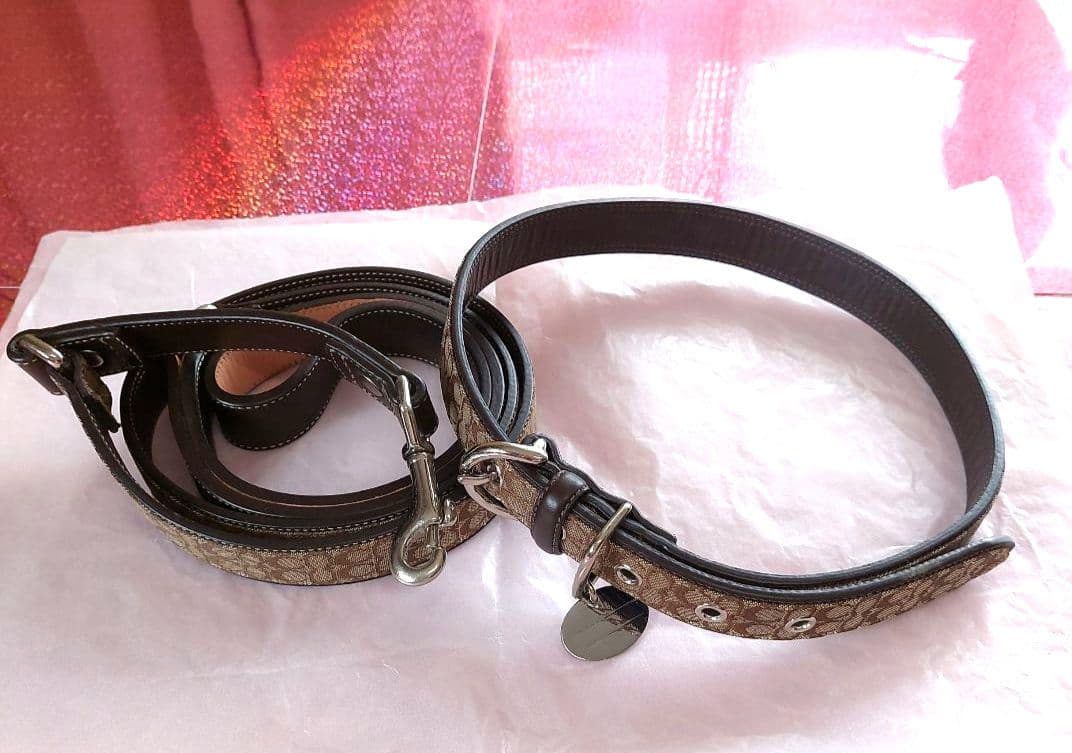 【新春セール！激レア!】COACH 大型犬用カラー&リード セット 未使用品