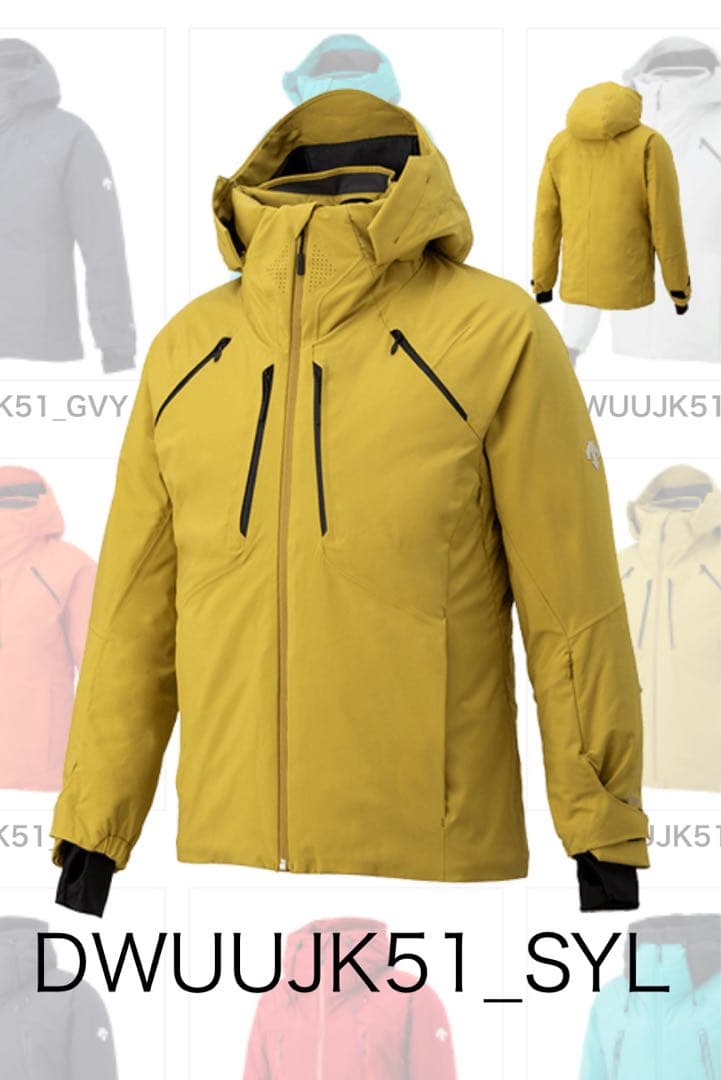 DESCENTE スキーウェア　Mサイズ　2022-2023 サルファーイエロー