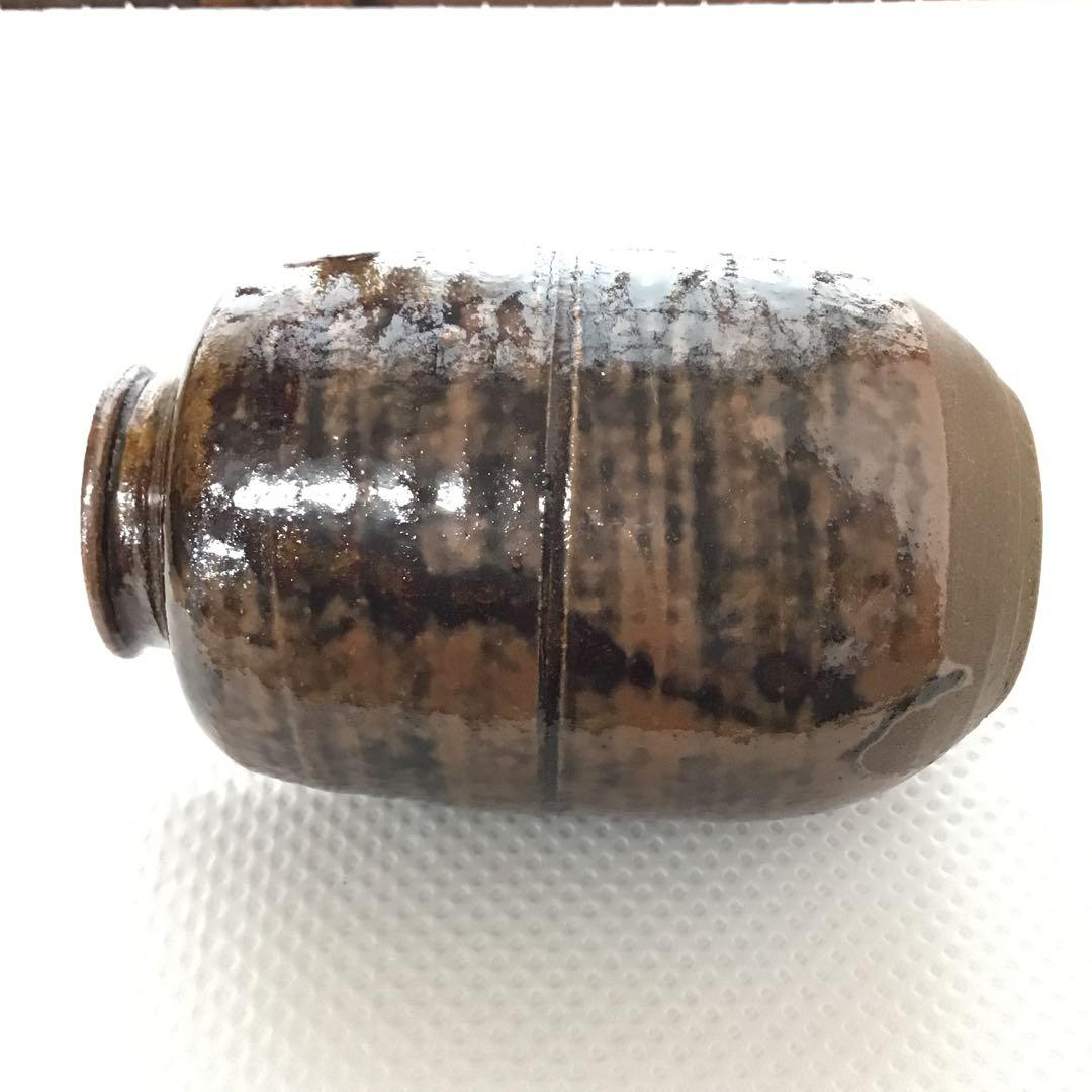 茶道具　筒井順慶茶入写　筒井写瀬戸茶入　佐々木八十二造　栞　共箱　S36CI