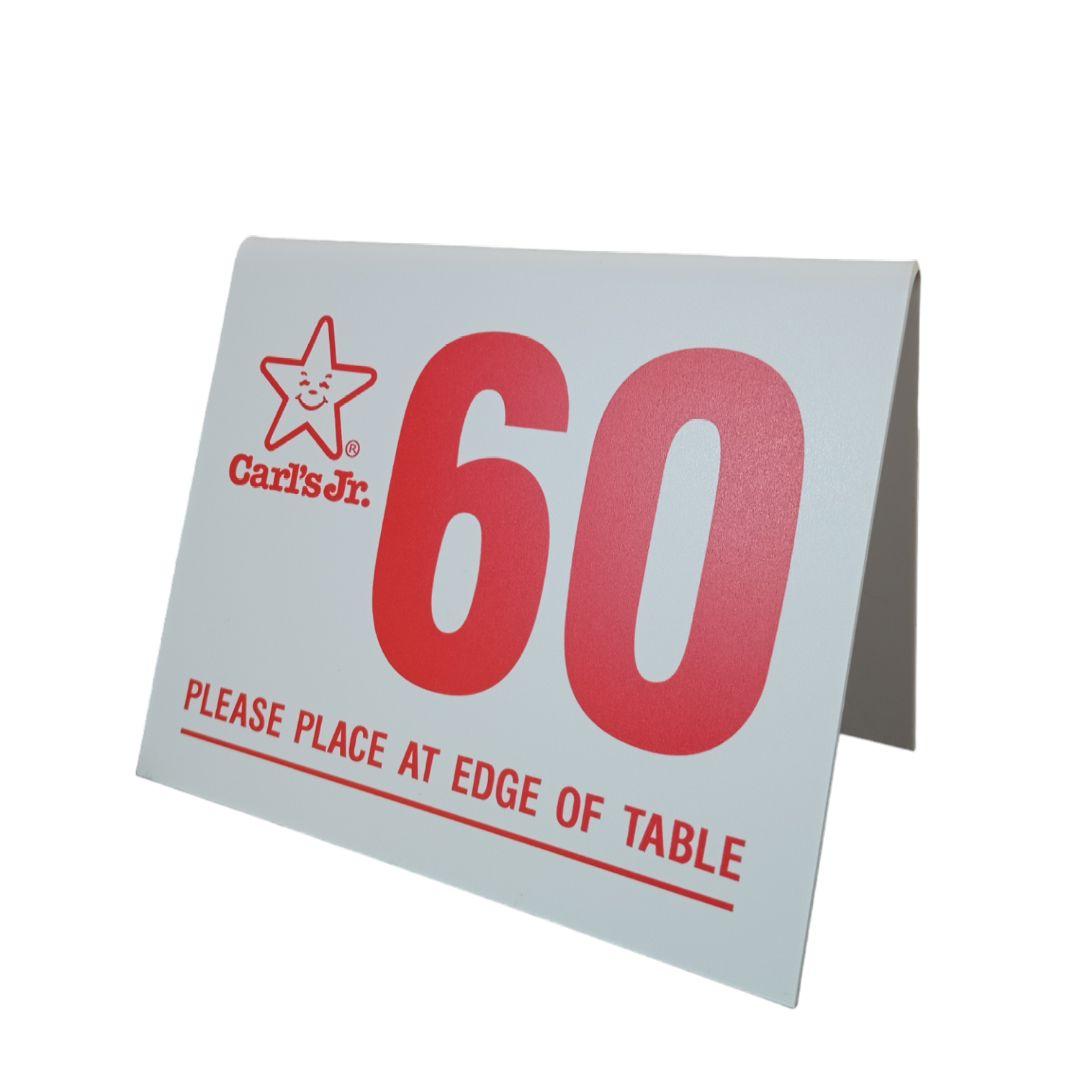 60 カールスJr テーブルナンバー プレート ローライダー カールスジュニア