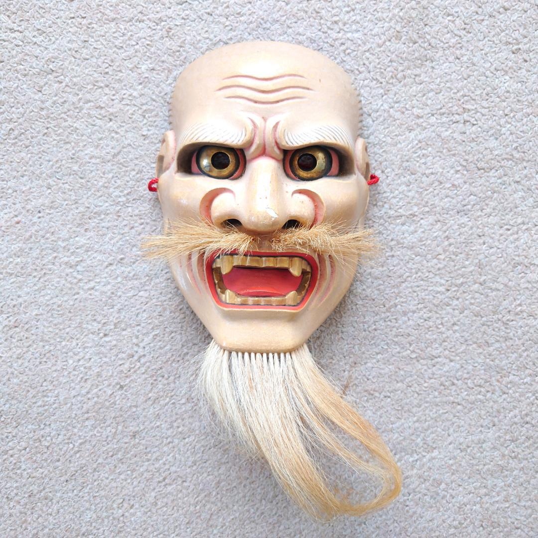 菅原法房 能面(神楽面) 悪尉 （木製）