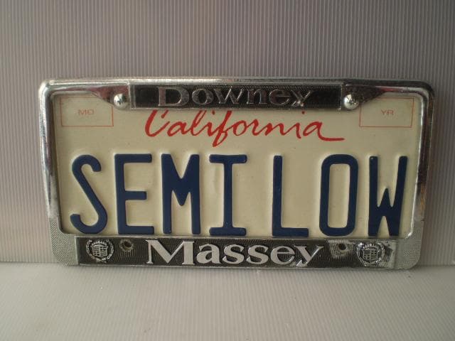 SEMI LOW'カルフォルニアライセンスプレートOld Used'